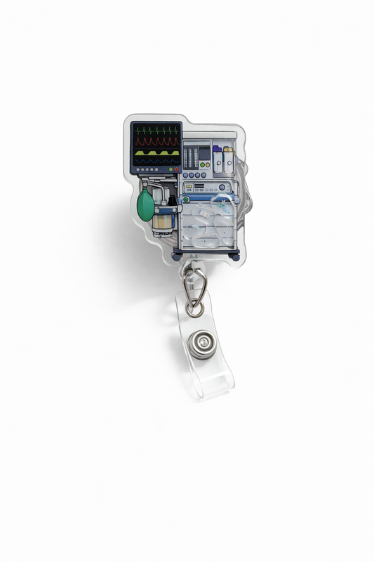 Anesthesia Machine Badge Reel