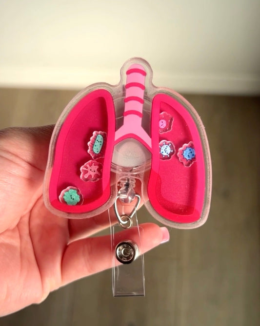 Infected Lung Badge Reel