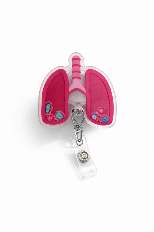 Infected Lung Badge Reel