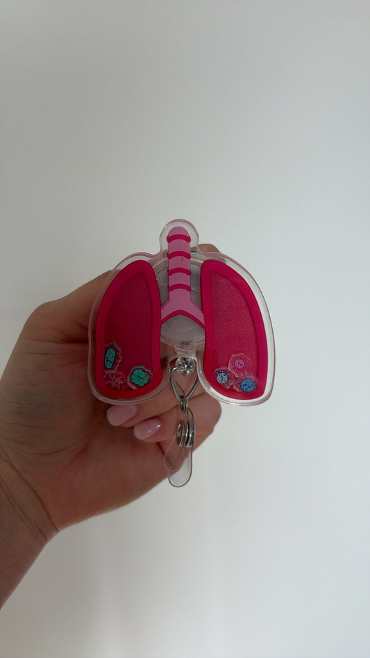 Infected Lung Badge Reel