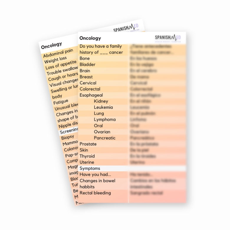 Oncology Spanish Translation Badge Set