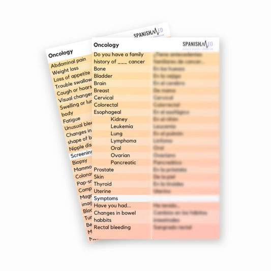 Oncology Spanish Translation Badge Set