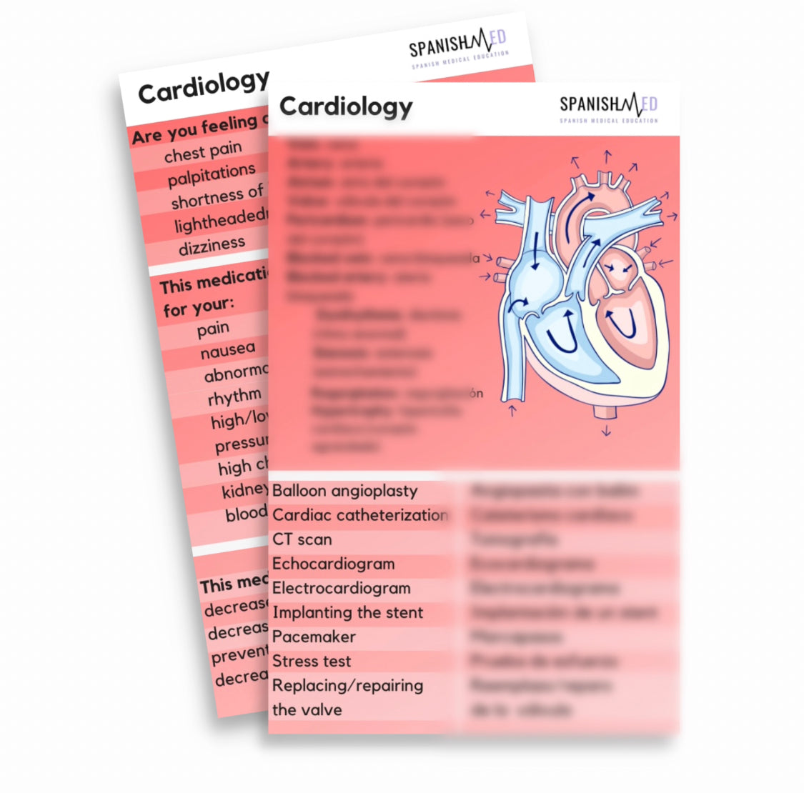 Cardiac Spanish Translation Badges